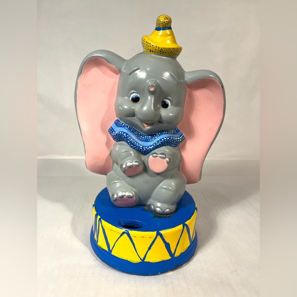 Vintage Ceramic Dumbo Elephant Piggy Bank Walt Disney Productions Collectible
